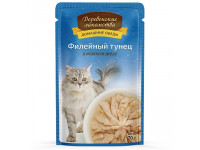 Деревенские Лакомства, влажный корм д/кошек (филейный тунец желе)